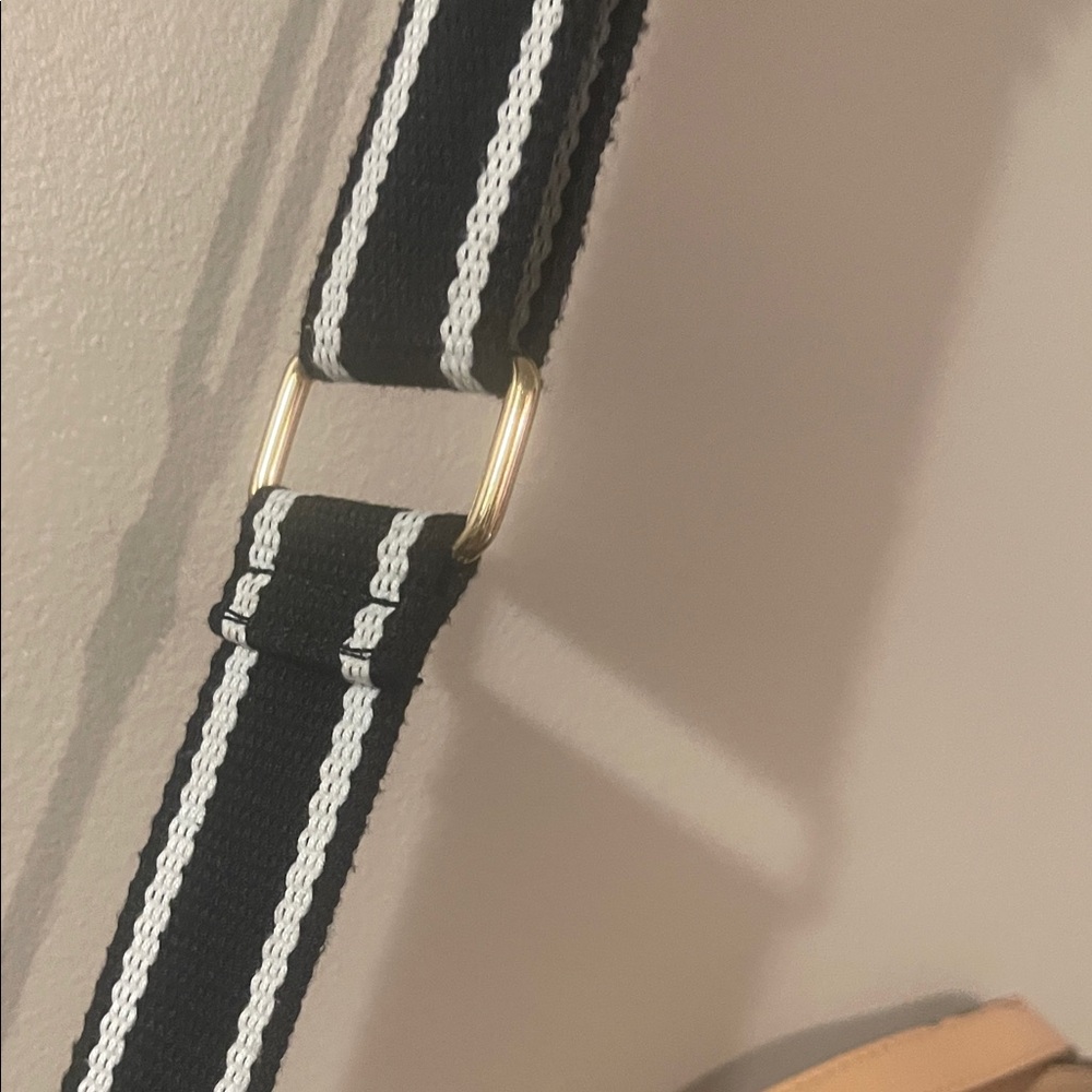 Ann Klein Black Quilted Tote Bag with Tan Accents - Picture 5 of 12